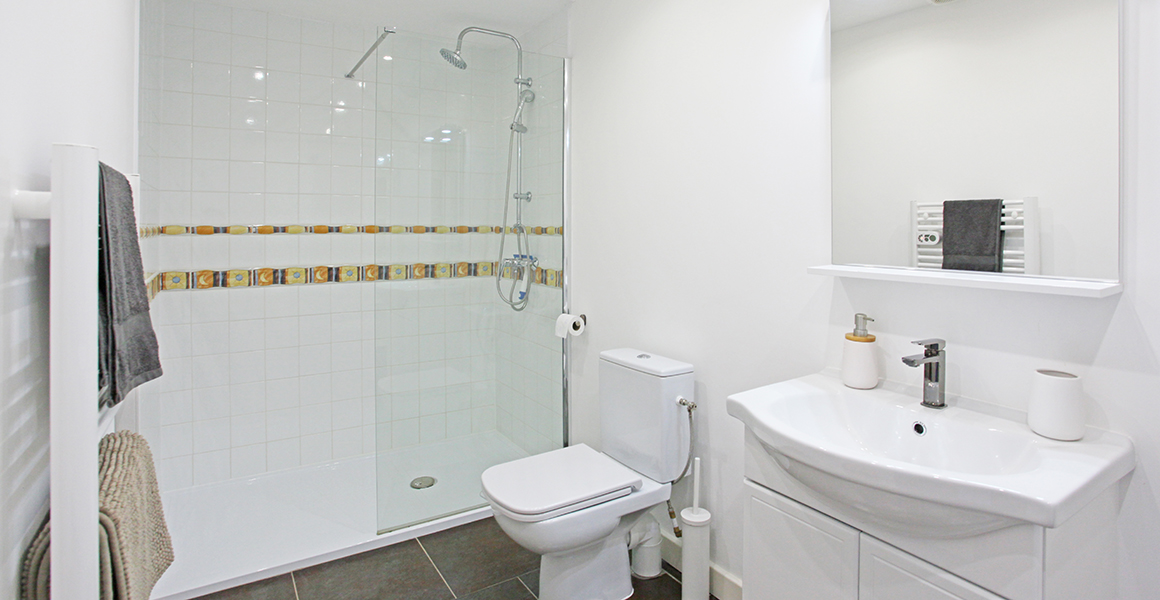 The ground floor wing twin en suite shower room