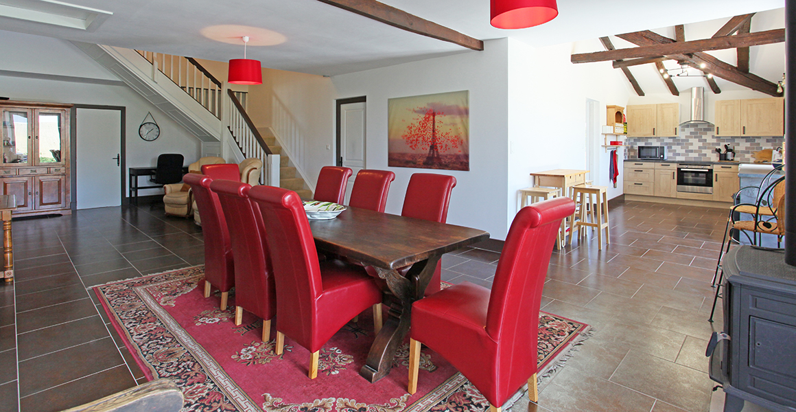 The main house dining area