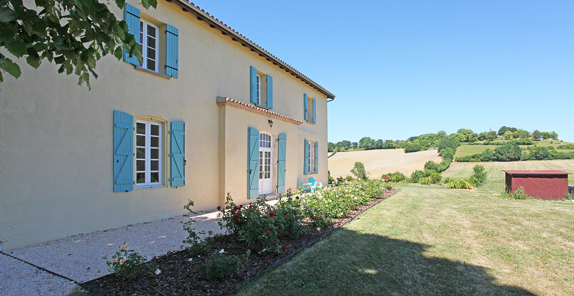 The main house looking up towards Soumensac