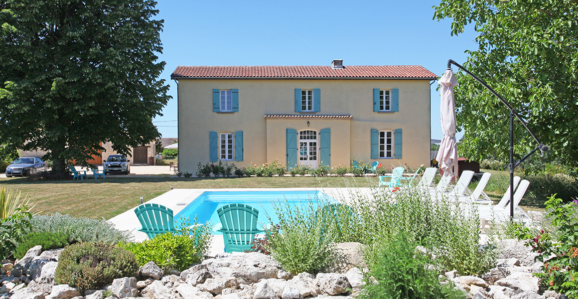 The main house from across the pool