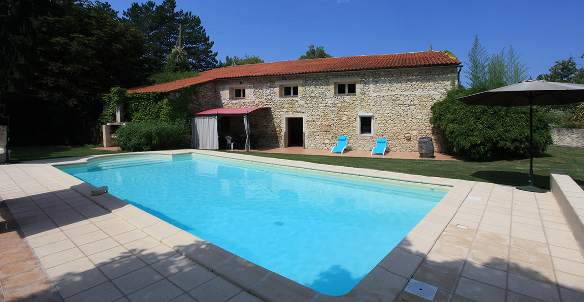 The pool, terraces and outside dining areas 