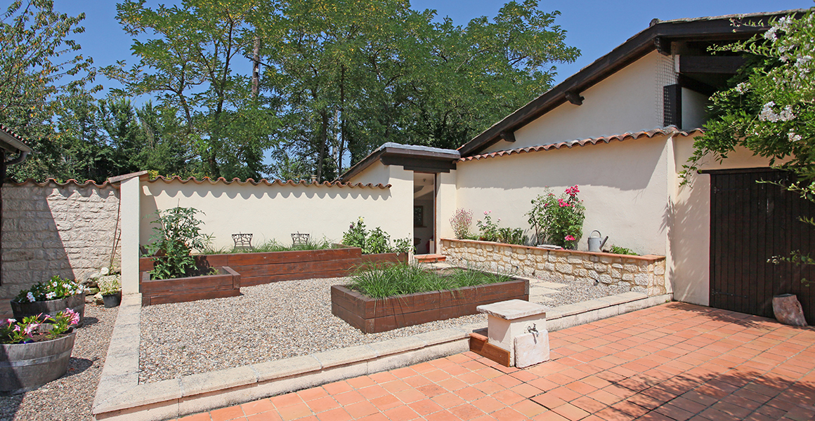 The side terrace also leads to the games room