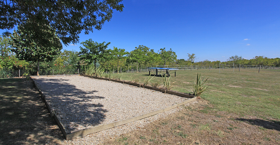 There's petanque, table tennis and badminton