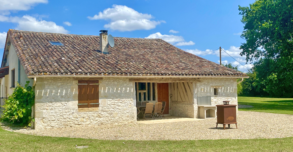 Rear of the property with very private terrace