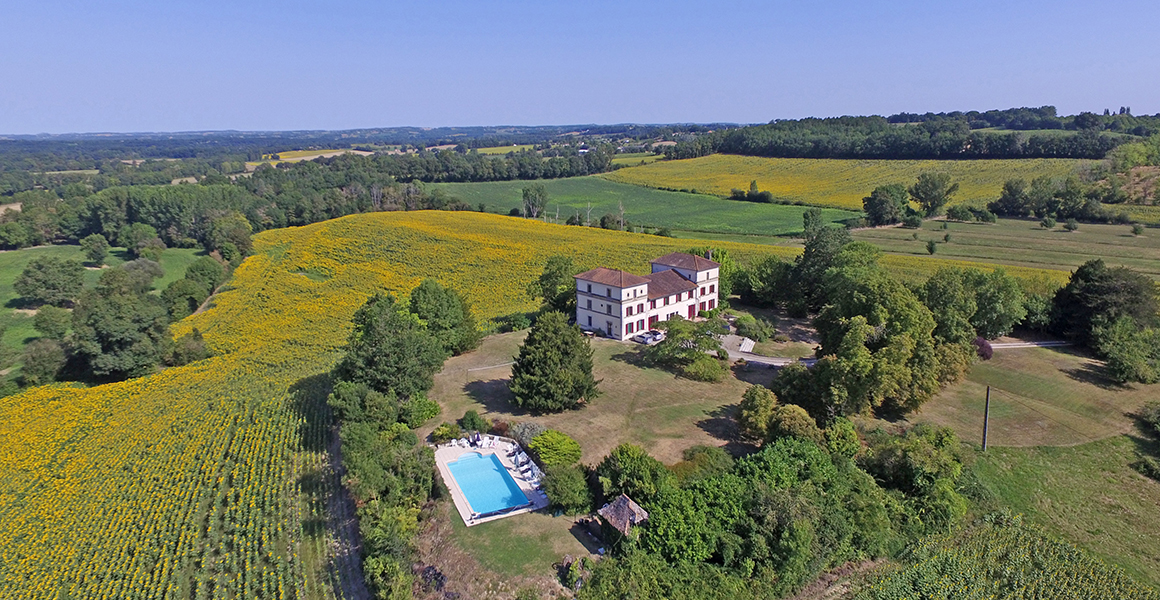 Your private Chateau, if you're lucky it'll be sunflower season!