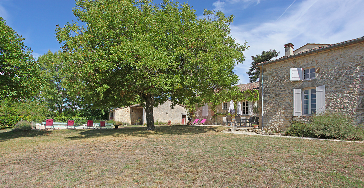 Rear garden and private pool